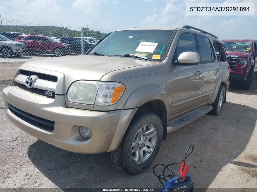 2007 Toyota Sequoia Sr5 VIN: 5TDZT34A37S291894 Lot: 45666918