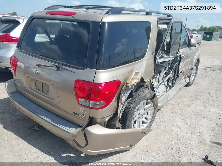 2007 Toyota Sequoia Sr5 VIN: 5TDZT34A37S291894 Lot: 45666918