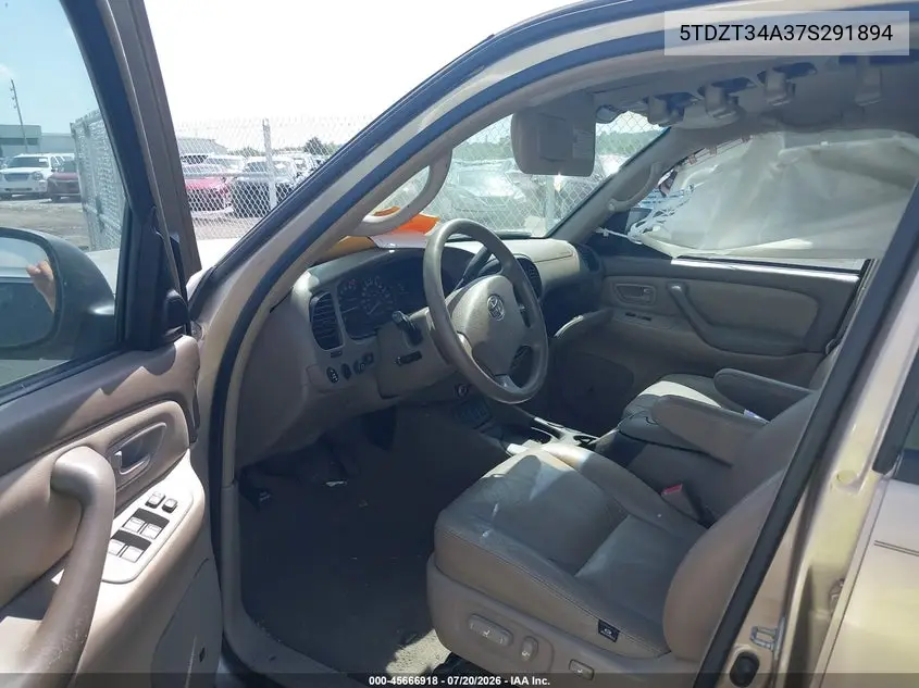 2007 Toyota Sequoia Sr5 VIN: 5TDZT34A37S291894 Lot: 45666918