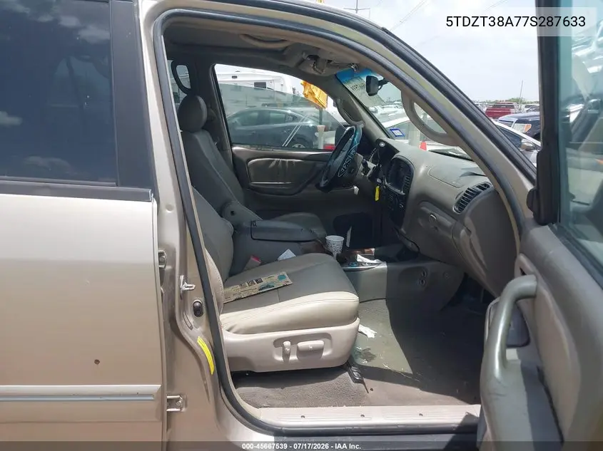 2007 Toyota Sequoia Limited V8 VIN: 5TDZT38A77S287633 Lot: 45667539