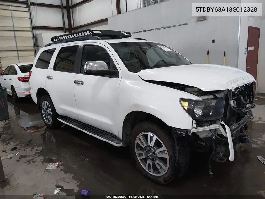 2008 Toyota Sequoia Limited 5.7L V8 VIN: 5TDBY68A18S012328 Lot: 45330690