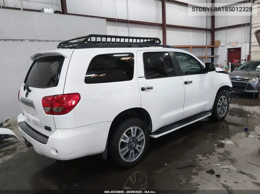 2008 Toyota Sequoia Limited 5.7L V8 VIN: 5TDBY68A18S012328 Lot: 45330690
