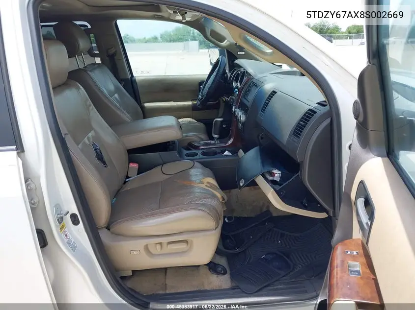 2008 Toyota Sequoia Platinum 5.7L V8 VIN: 5TDZY67AX8S002669 Lot: 45383917