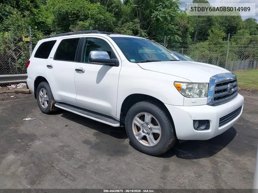 2008 Toyota Sequoia Limited 5.7L V8 VIN: 5TDBY68A08S014989 Lot: 45420670