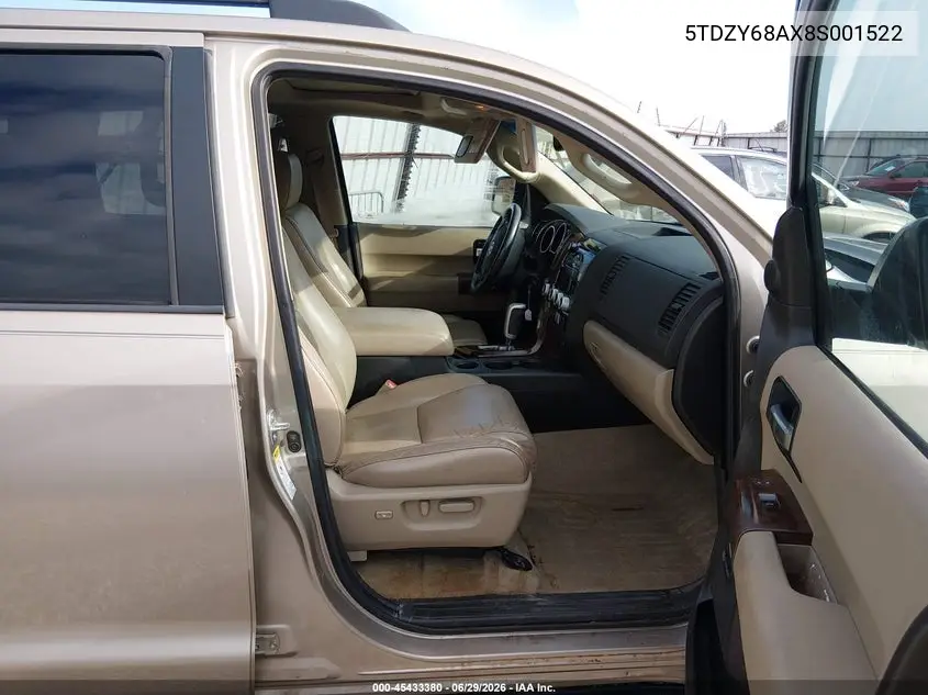 2008 Toyota Sequoia Limited 5.7L V8 VIN: 5TDZY68AX8S001522 Lot: 45433380
