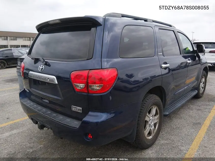 2008 Toyota Sequoia Limited 5.7L V8 VIN: 5TDZY68A78S008055 Lot: 45527142