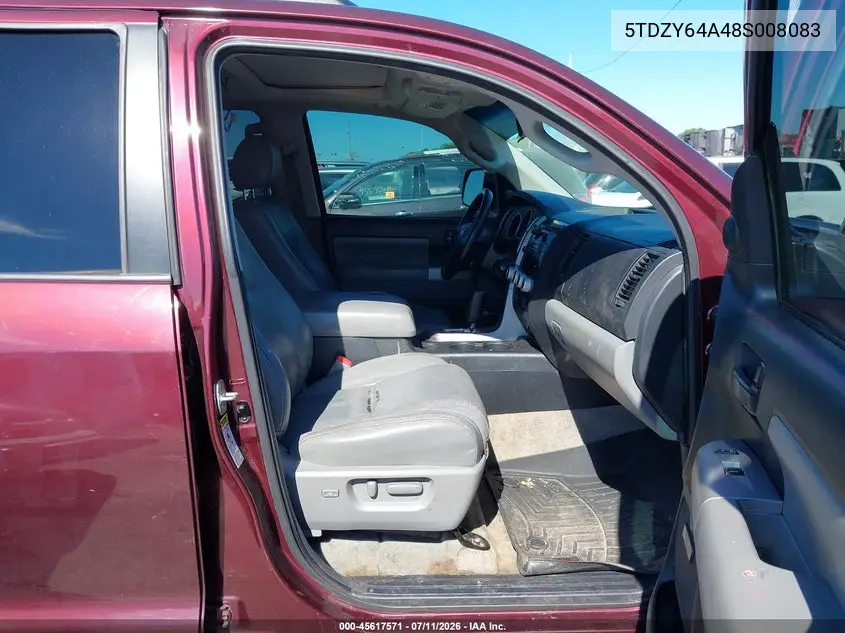 2008 Toyota Sequoia Sr5 5.7L V8 VIN: 5TDZY64A48S008083 Lot: 45617571