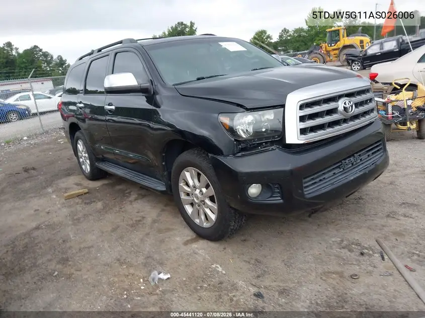 2010 Toyota Sequoia Limited 5.7L V8 VIN: 5TDJW5G11AS026006 Lot: 45441120