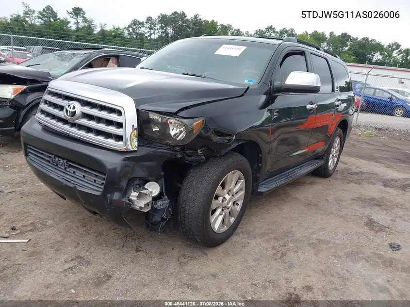2010 Toyota Sequoia Limited 5.7L V8 VIN: 5TDJW5G11AS026006 Lot: 45441120