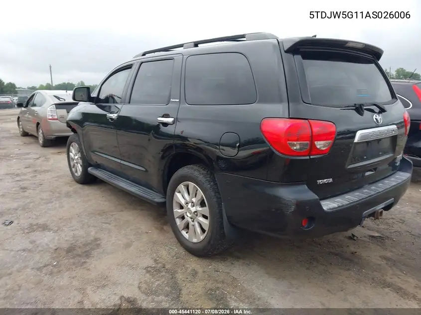 2010 Toyota Sequoia Limited 5.7L V8 VIN: 5TDJW5G11AS026006 Lot: 45441120
