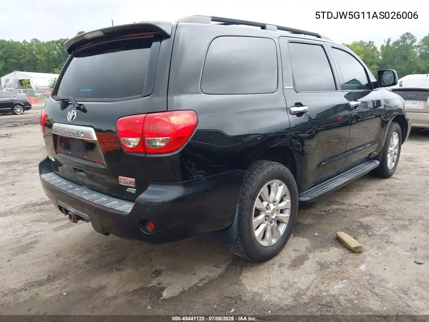 2010 Toyota Sequoia Limited 5.7L V8 VIN: 5TDJW5G11AS026006 Lot: 45441120