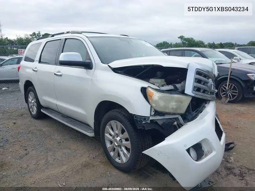 2011 Toyota Sequoia Platinum 5.7L V8 VIN: 5TDDY5G1XBS043234 Lot: 45300963