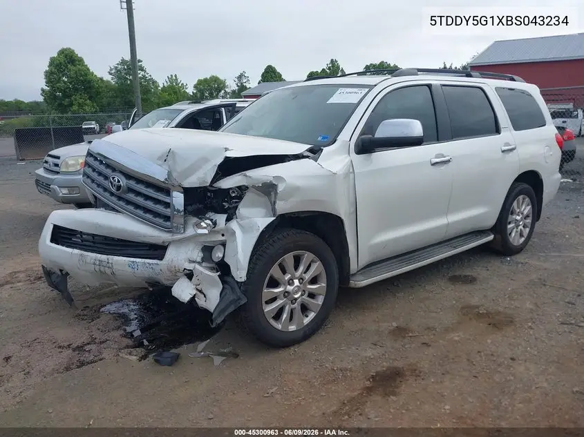2011 Toyota Sequoia Platinum 5.7L V8 VIN: 5TDDY5G1XBS043234 Lot: 45300963