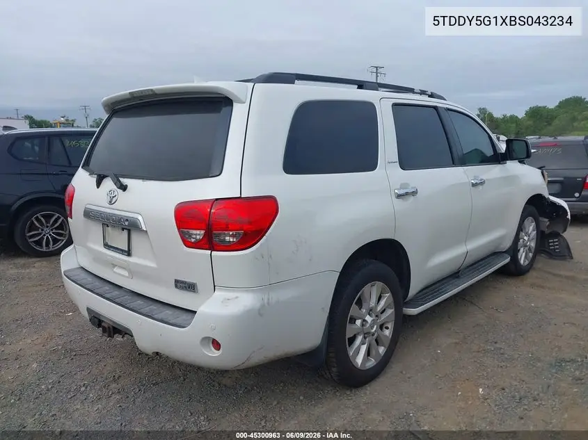 2011 Toyota Sequoia Platinum 5.7L V8 VIN: 5TDDY5G1XBS043234 Lot: 45300963