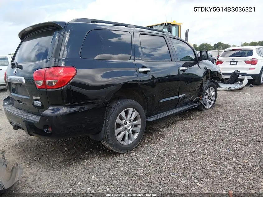 2011 Toyota Sequoia Limited 5.7L V8 VIN: 5TDKY5G14BS036321 Lot: 45419103