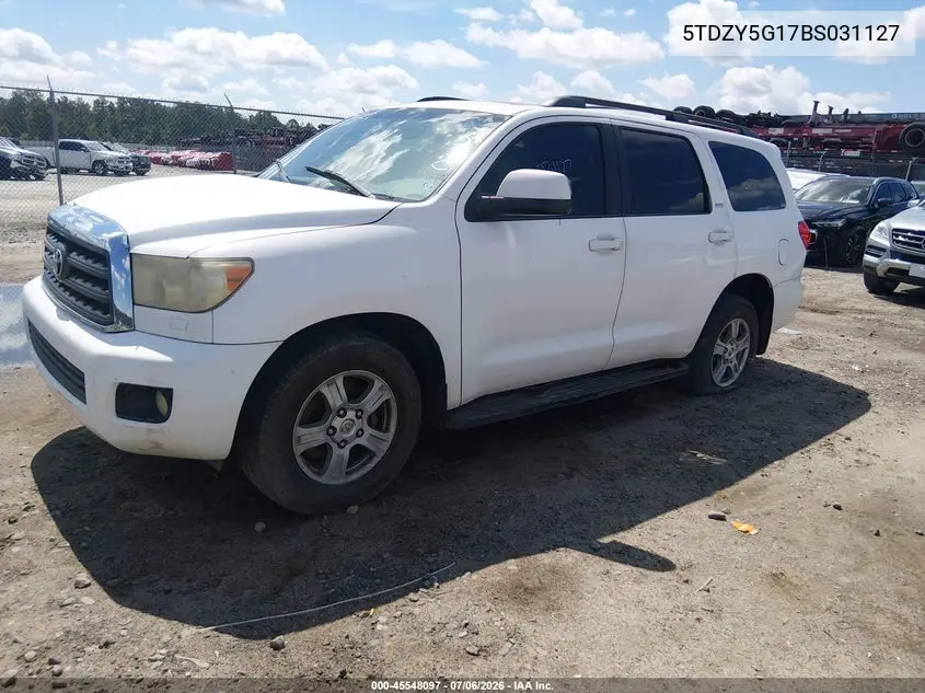 2011 Toyota Sequoia Sr5 5.7L V8 VIN: 5TDZY5G17BS031127 Lot: 45548097