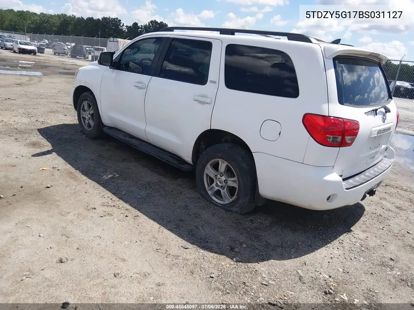 2011 Toyota Sequoia Sr5 5.7L V8 VIN: 5TDZY5G17BS031127 Lot: 45548097