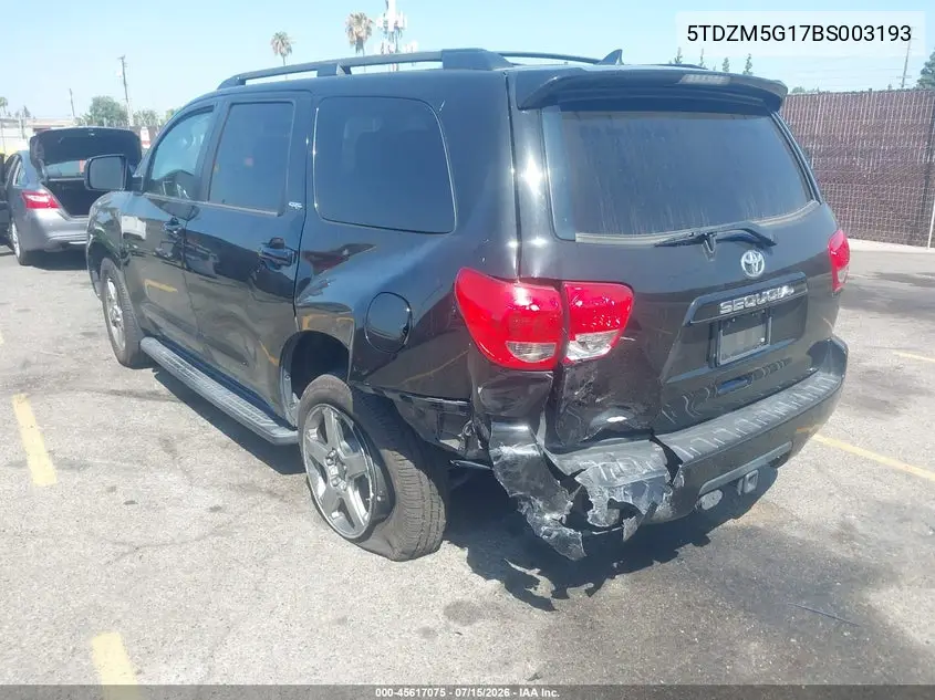 2011 Toyota Sequoia Sr5 4.6L V8 VIN: 5TDZM5G17BS003193 Lot: 45617075