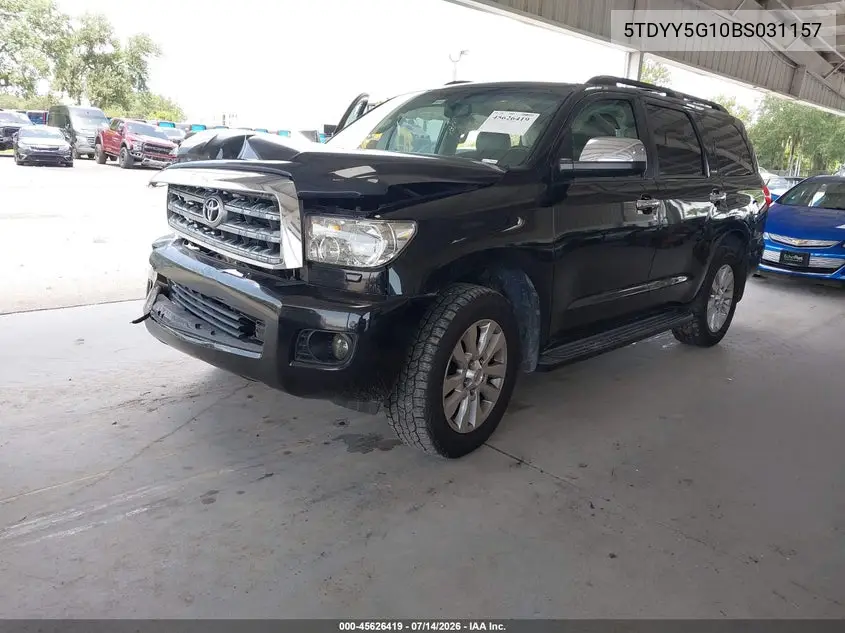 2011 Toyota Sequoia Platinum 5.7L V8 VIN: 5TDYY5G10BS031157 Lot: 45626419