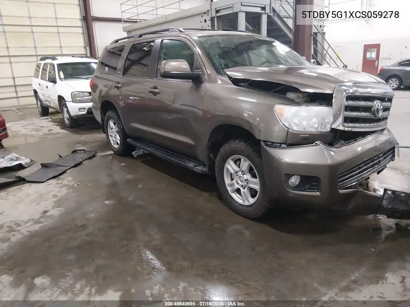 2012 Toyota Sequoia Sr5 5.7L V8 VIN: 5TDBY5G1XCS059278 Lot: 45640695
