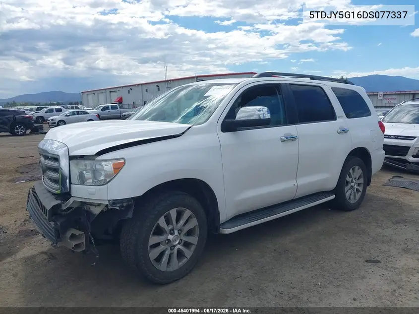 2013 Toyota Sequoia Limited 5.7L V8 VIN: 5TDJY5G16DS077337 Lot: 45401994