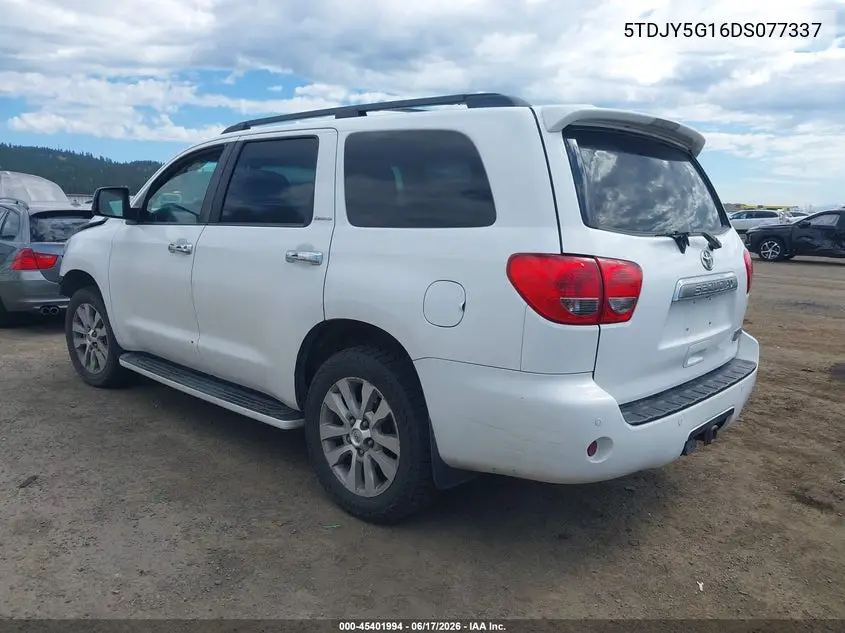 2013 Toyota Sequoia Limited 5.7L V8 VIN: 5TDJY5G16DS077337 Lot: 45401994