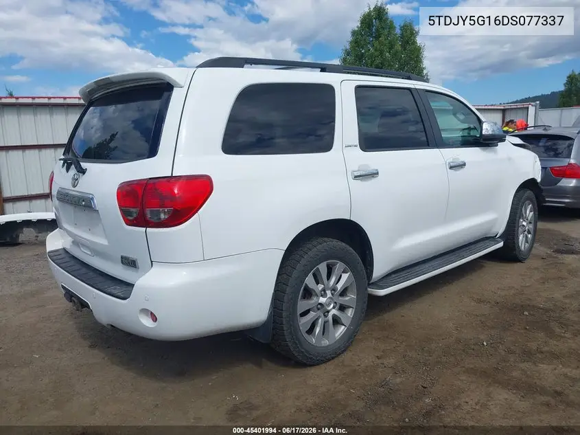 2013 Toyota Sequoia Limited 5.7L V8 VIN: 5TDJY5G16DS077337 Lot: 45401994