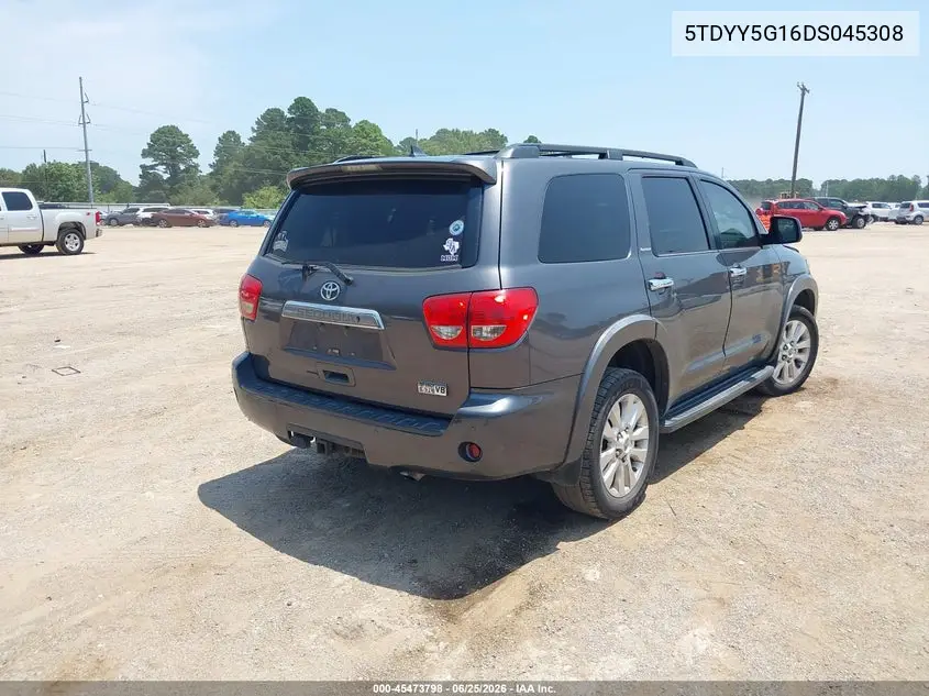 2013 Toyota Sequoia Platinum 5.7L V8 VIN: 5TDYY5G16DS045308 Lot: 45473798
