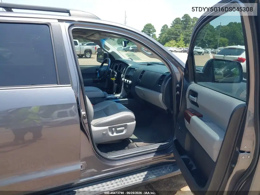 2013 Toyota Sequoia Platinum 5.7L V8 VIN: 5TDYY5G16DS045308 Lot: 45473798