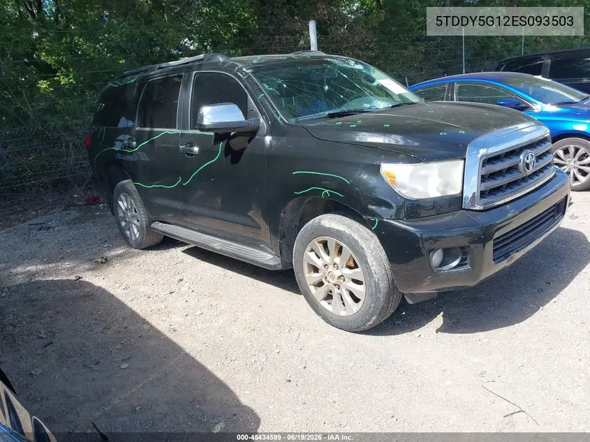 2014 Toyota Sequoia Platinum 5.7L V8 VIN: 5TDDY5G12ES093503 Lot: 45434599