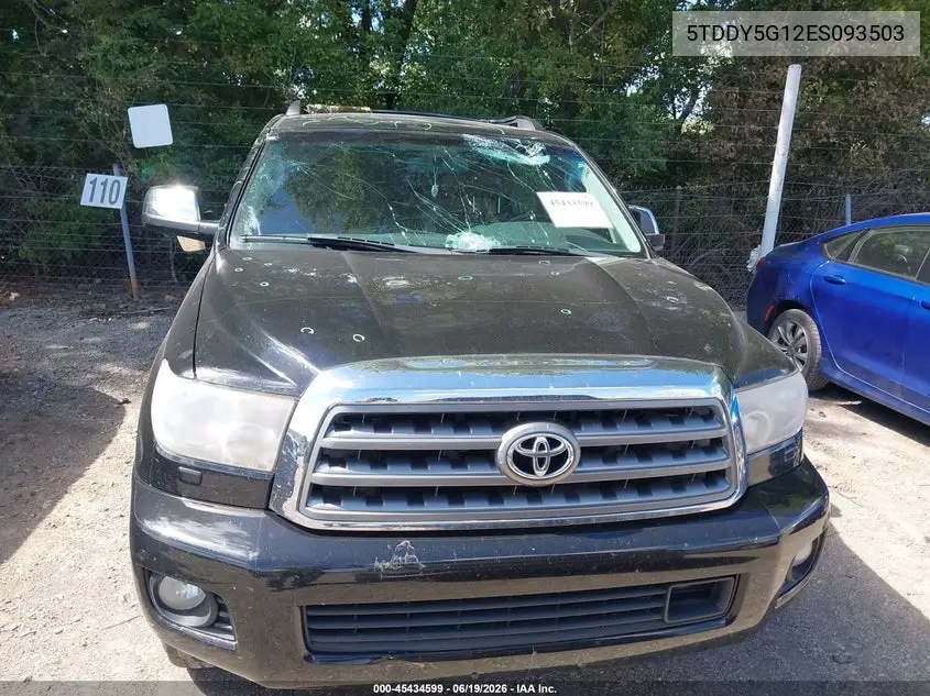 2014 Toyota Sequoia Platinum 5.7L V8 VIN: 5TDDY5G12ES093503 Lot: 45434599