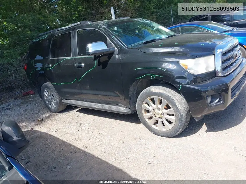 2014 Toyota Sequoia Platinum 5.7L V8 VIN: 5TDDY5G12ES093503 Lot: 45434599
