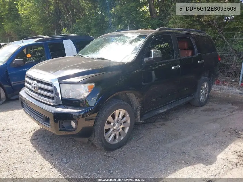 2014 Toyota Sequoia Platinum 5.7L V8 VIN: 5TDDY5G12ES093503 Lot: 45434599