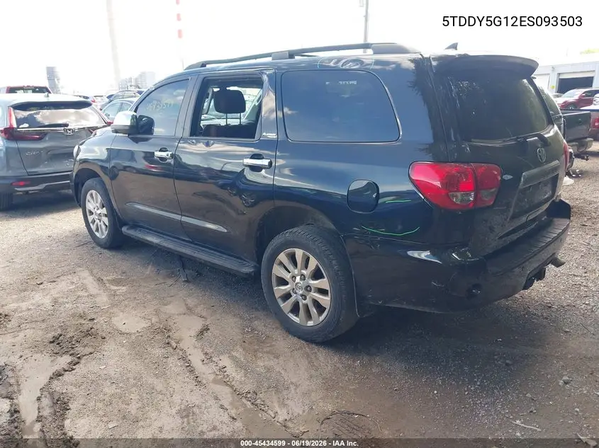 2014 Toyota Sequoia Platinum 5.7L V8 VIN: 5TDDY5G12ES093503 Lot: 45434599