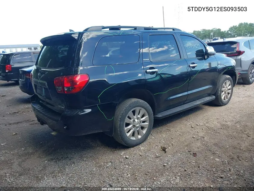 2014 Toyota Sequoia Platinum 5.7L V8 VIN: 5TDDY5G12ES093503 Lot: 45434599