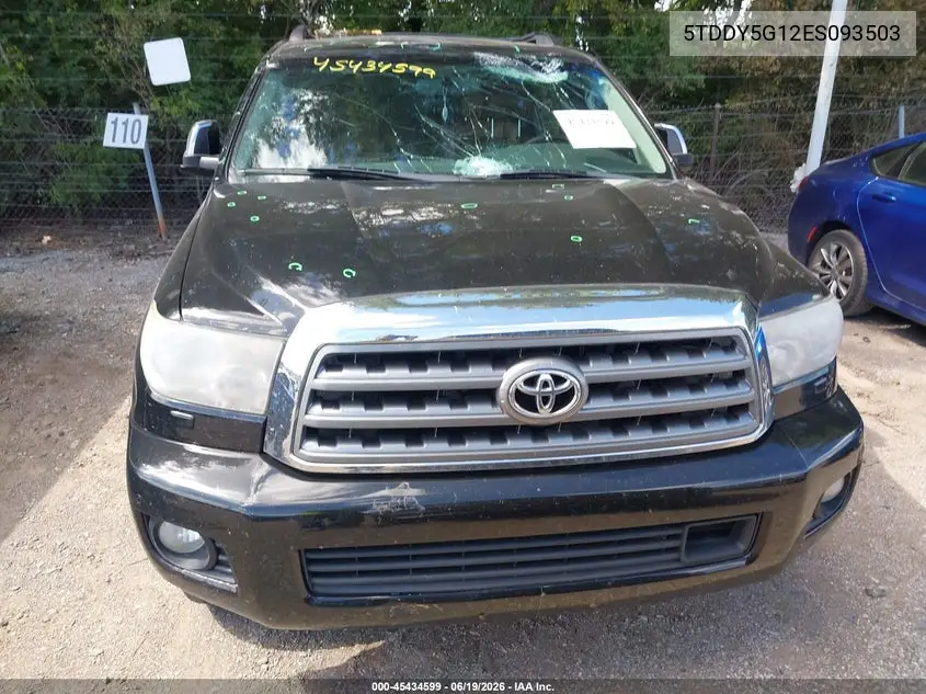 2014 Toyota Sequoia Platinum 5.7L V8 VIN: 5TDDY5G12ES093503 Lot: 45434599