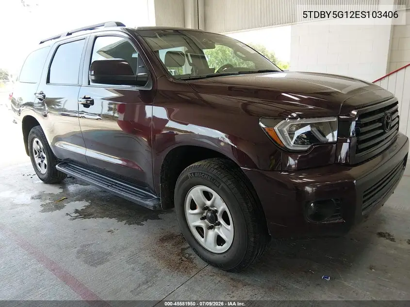 2014 Toyota Sequoia Sr5 5.7L V8 VIN: 5TDBY5G12ES103406 Lot: 45581950