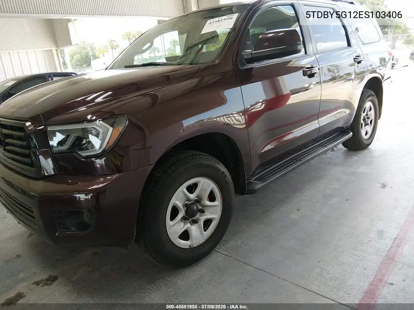 2014 Toyota Sequoia Sr5 5.7L V8 VIN: 5TDBY5G12ES103406 Lot: 45581950
