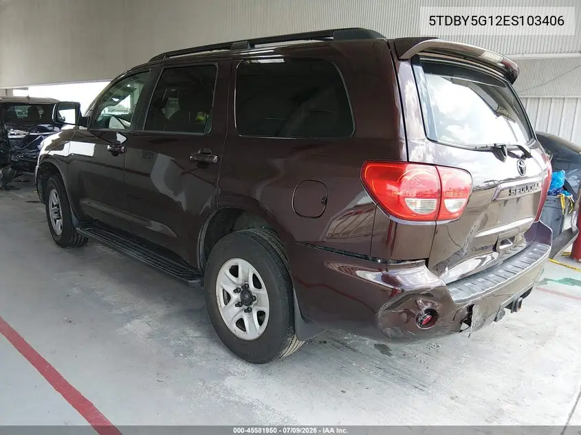 2014 Toyota Sequoia Sr5 5.7L V8 VIN: 5TDBY5G12ES103406 Lot: 45581950