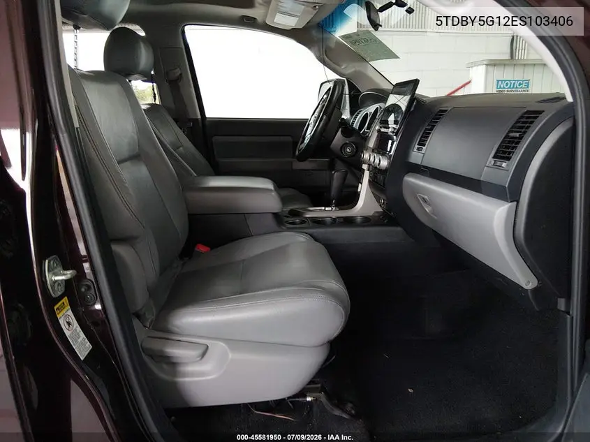 2014 Toyota Sequoia Sr5 5.7L V8 VIN: 5TDBY5G12ES103406 Lot: 45581950