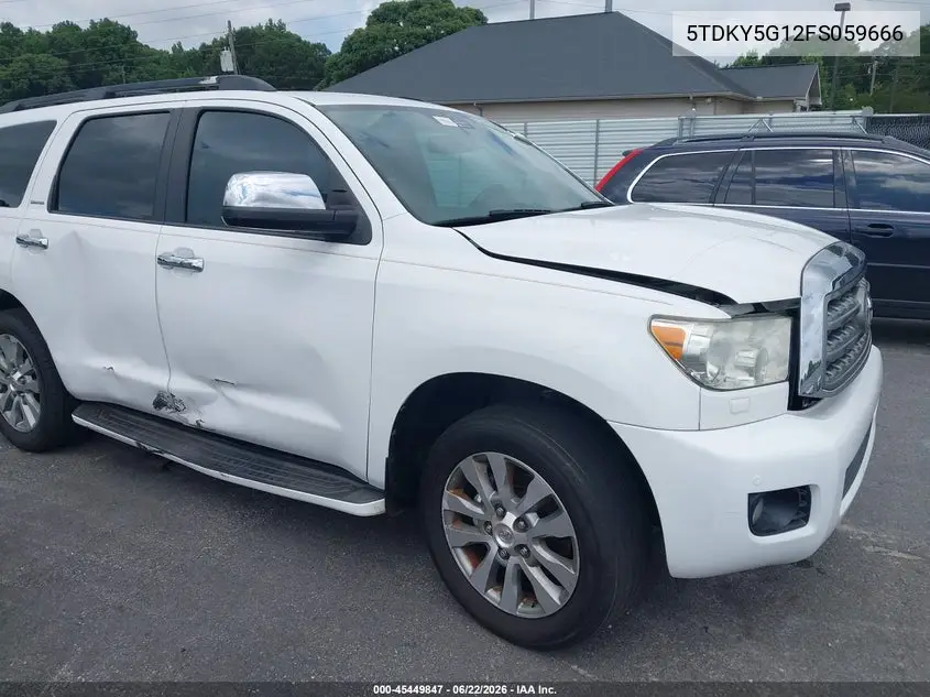 2015 Toyota Sequoia Limited 5.7L V8 VIN: 5TDKY5G12FS059666 Lot: 45449847