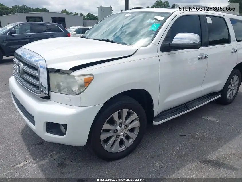 2015 Toyota Sequoia Limited 5.7L V8 VIN: 5TDKY5G12FS059666 Lot: 45449847