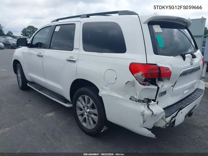 2015 Toyota Sequoia Limited 5.7L V8 VIN: 5TDKY5G12FS059666 Lot: 45449847