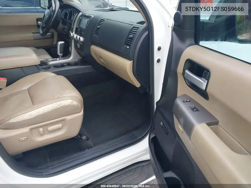 2015 Toyota Sequoia Limited 5.7L V8 VIN: 5TDKY5G12FS059666 Lot: 45449847
