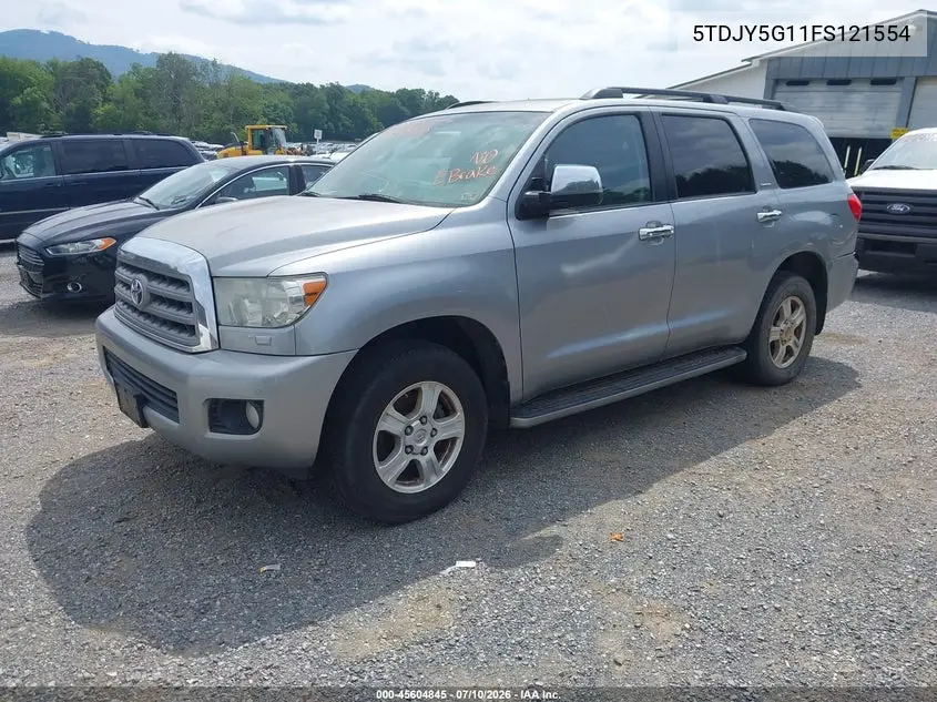 2015 Toyota Sequoia Limited 5.7L V8 VIN: 5TDJY5G11FS121554 Lot: 45604845