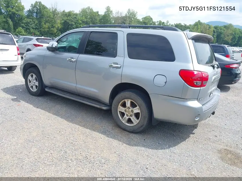 2015 Toyota Sequoia Limited 5.7L V8 VIN: 5TDJY5G11FS121554 Lot: 45604845