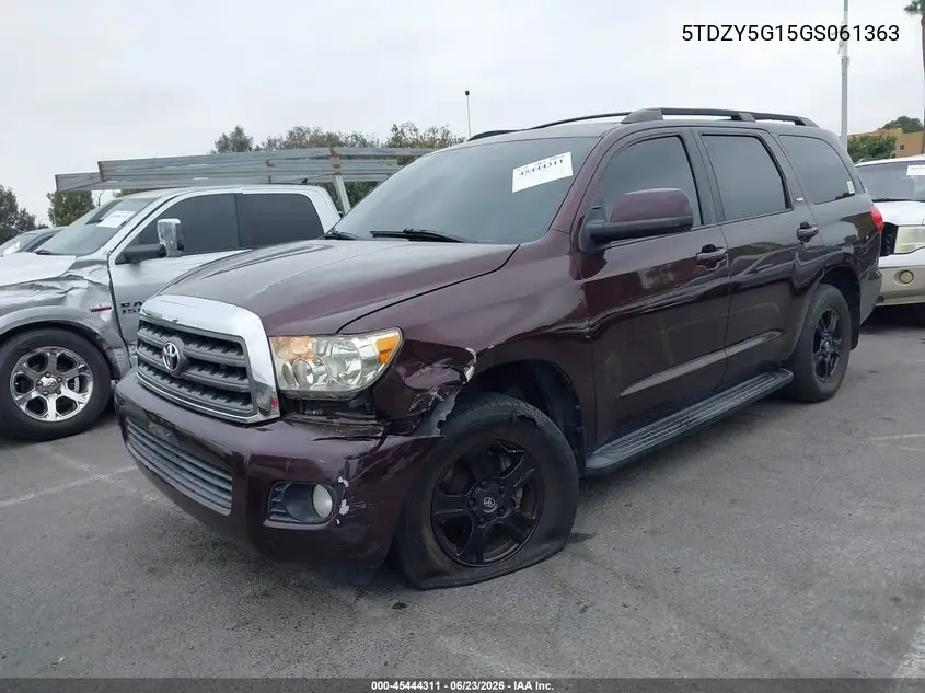 2016 Toyota Sequoia Sr5 5.7L V8 VIN: 5TDZY5G15GS061363 Lot: 45444311