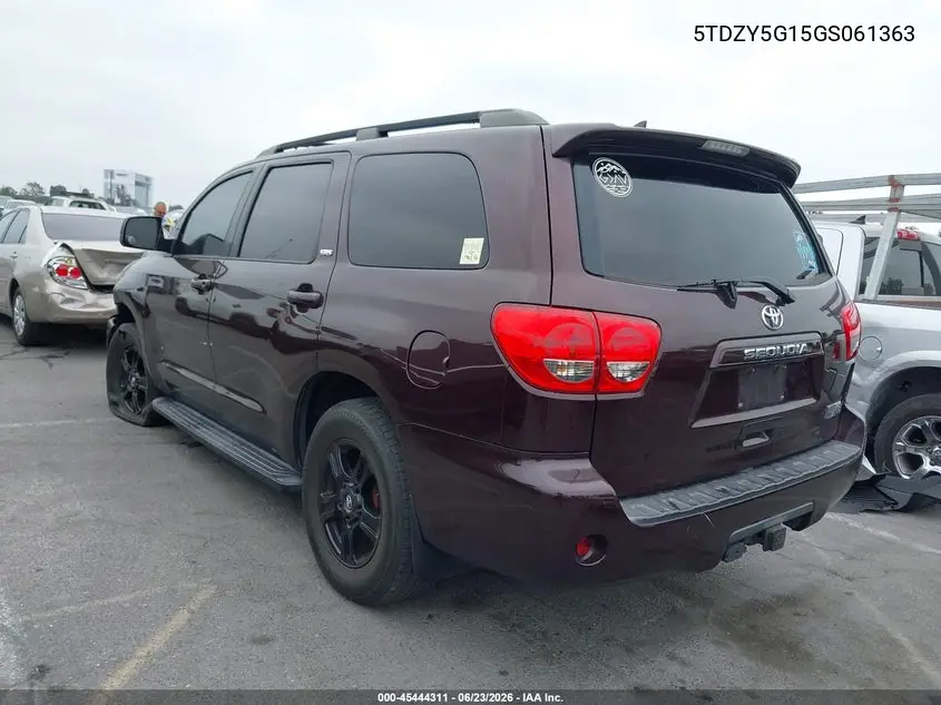 2016 Toyota Sequoia Sr5 5.7L V8 VIN: 5TDZY5G15GS061363 Lot: 45444311