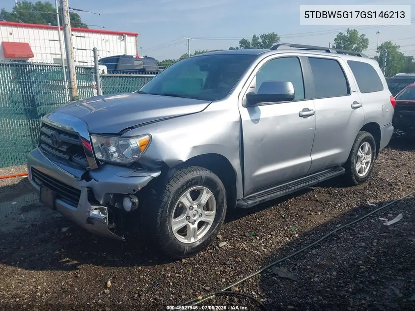 2016 Toyota Sequoia Sr5 5.7L V8 VIN: 5TDBW5G17GS146213 Lot: 45527946