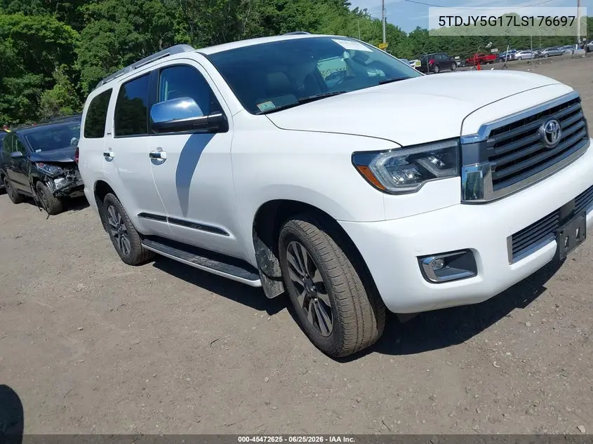 2020 Toyota Sequoia Limited VIN: 5TDJY5G17LS176697 Lot: 45472625
